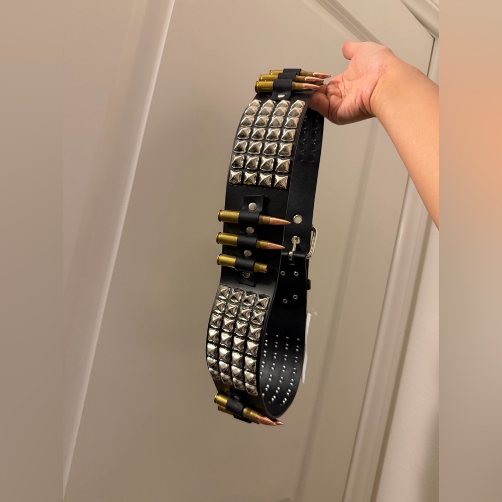 FUNK PLUS 4 Row Studded Bullet Belt RARE - Picture 2 of 5